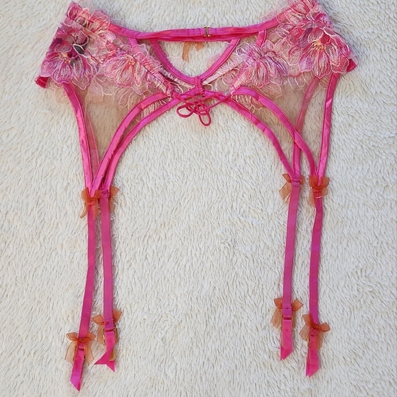 New!SET For Love and Lemons Hibiscus‎ Embroidery Bustier&Matching Garter Belt - Picture 13 of 15